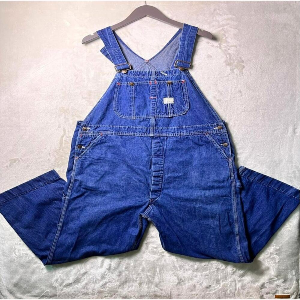 VTG Union Made JC Penney Big Mac Carpenter Bib Overalls Men's 40x29 USA Workwear